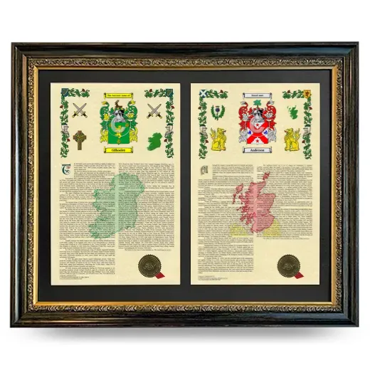 Double Armorial History Framed - Heirloom