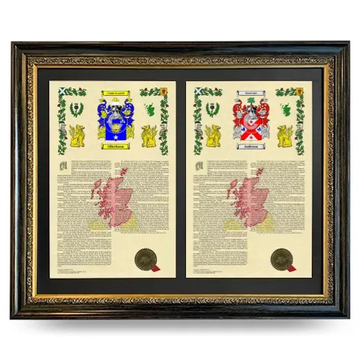 Double Armorial History Framed - Heirloom