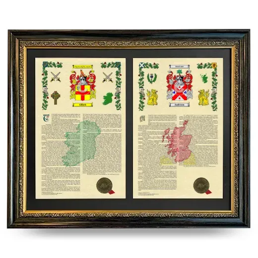 Double Armorial History Framed - Heirloom