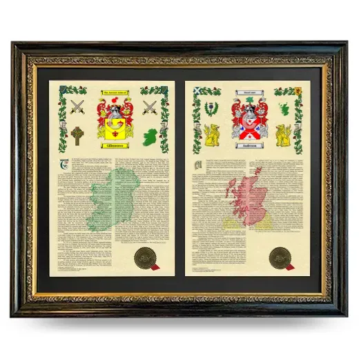 Double Armorial History Framed - Heirloom