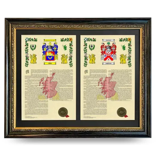 Double Armorial History Framed - Heirloom