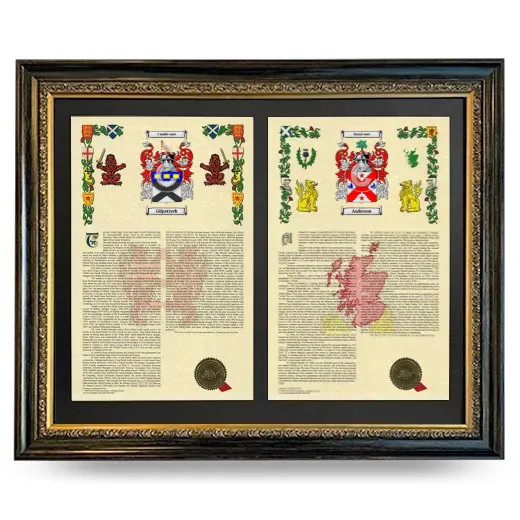 Double Armorial History Framed - Heirloom