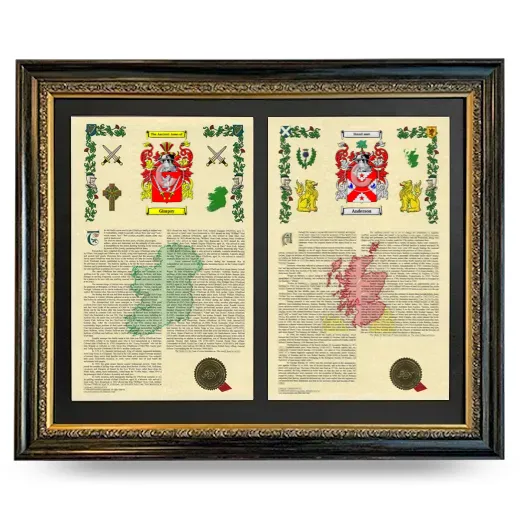 Double Armorial History Framed - Heirloom