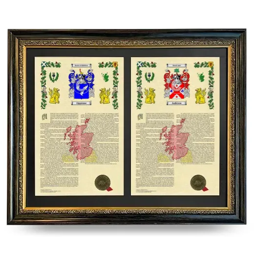 Double Armorial History Framed - Heirloom