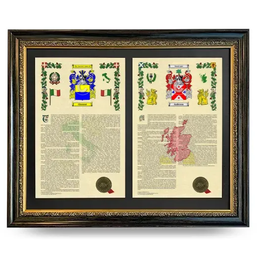 Double Armorial History Framed - Heirloom