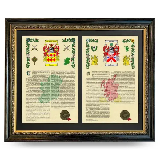 Double Armorial History Framed - Heirloom