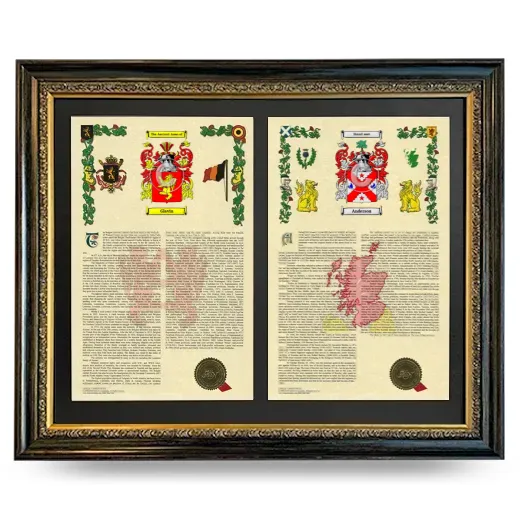 Double Armorial History Framed - Heirloom