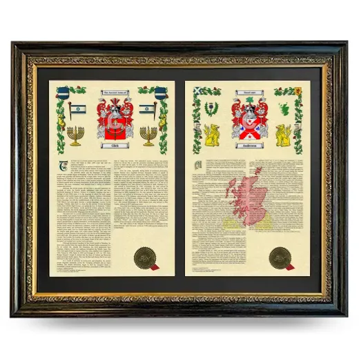 Double Armorial History Framed - Heirloom