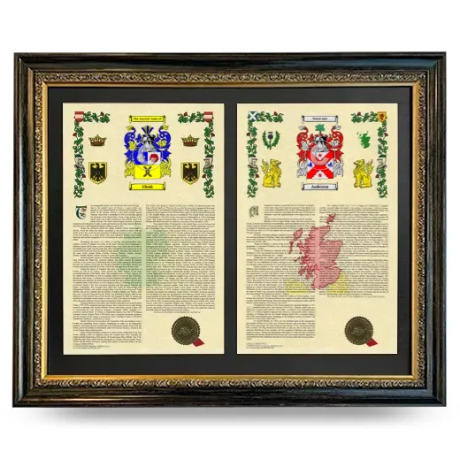 Double Armorial History Framed - Heirloom