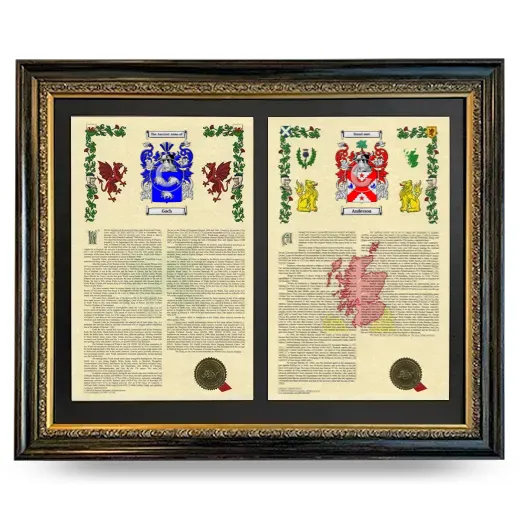 Double Armorial History Framed - Heirloom