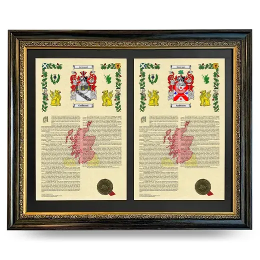 Double Armorial History Framed - Heirloom