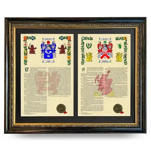 Double Armorial History Framed - Heirloom