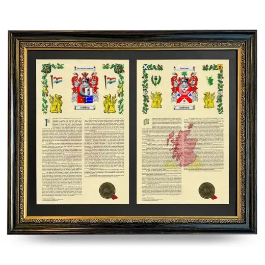 Double Armorial History Framed - Heirloom