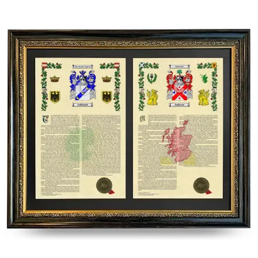 Double Armorial History Framed - Heirloom