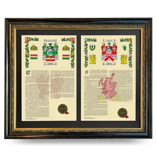 Double Armorial History Framed - Heirloom
