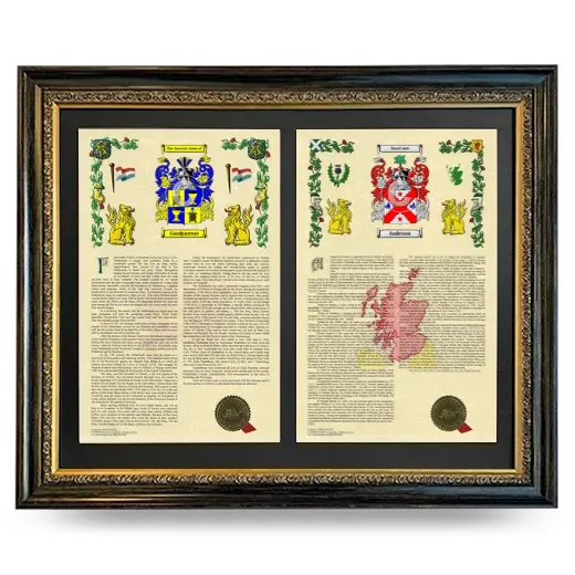 Double Armorial History Framed - Heirloom