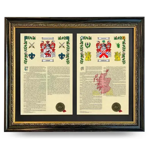 Double Armorial History Framed - Heirloom