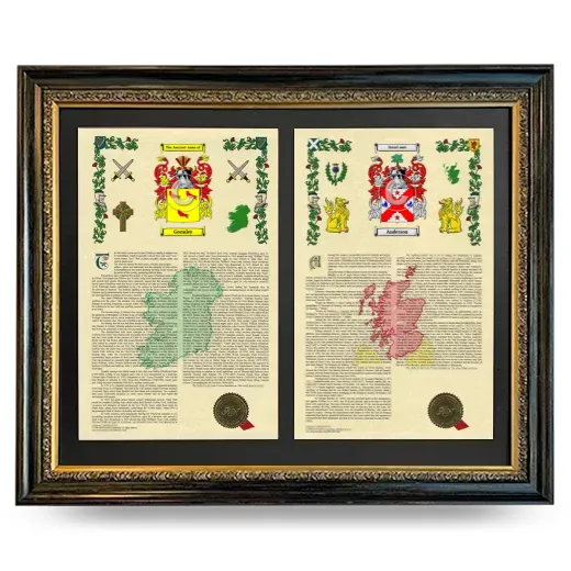 Double Armorial History Framed - Heirloom