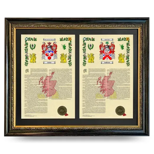 Double Armorial History Framed - Heirloom
