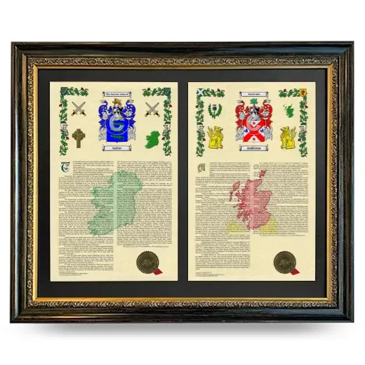 Double Armorial History Framed - Heirloom