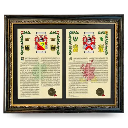 Double Armorial History Framed - Heirloom