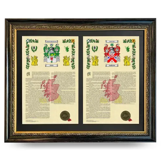 Double Armorial History Framed - Heirloom