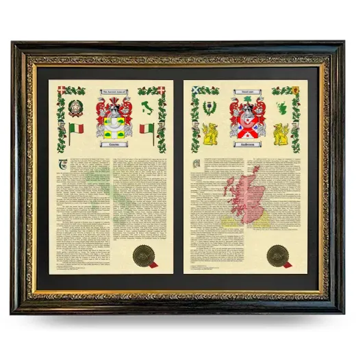 Double Armorial History Framed - Heirloom