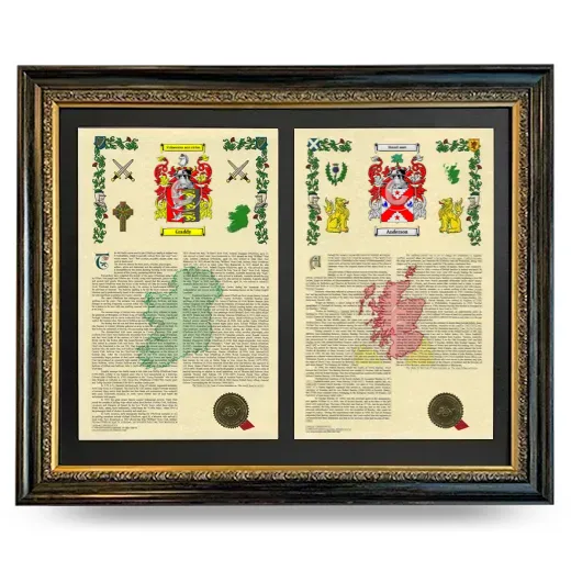 Double Armorial History Framed - Heirloom