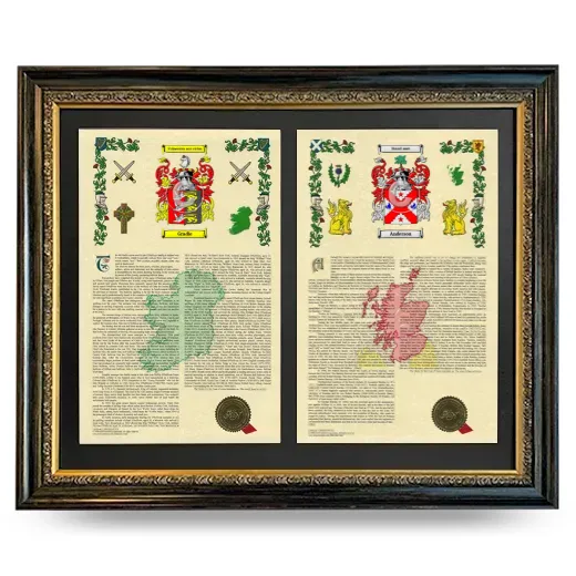 Double Armorial History Framed - Heirloom