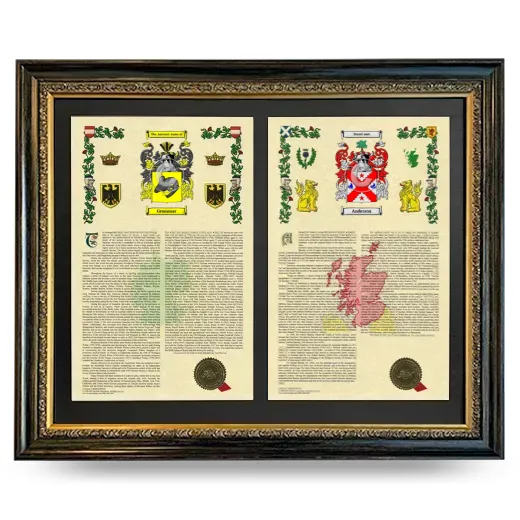 Double Armorial History Framed - Heirloom