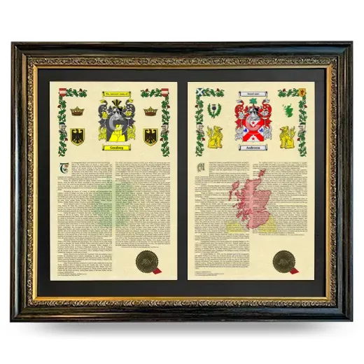 Double Armorial History Framed - Heirloom
