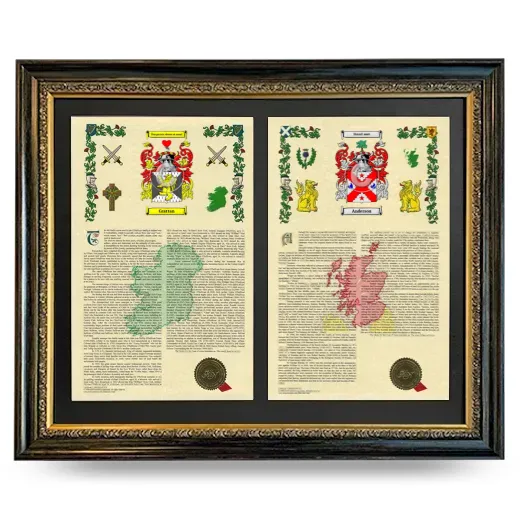 Double Armorial History Framed - Heirloom