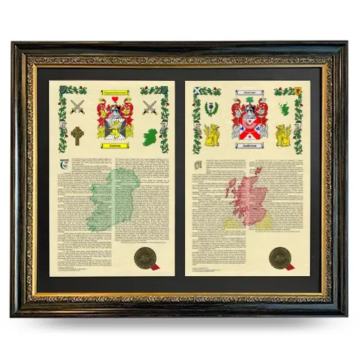 Double Armorial History Framed - Heirloom