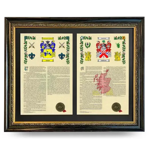 Double Armorial History Framed - Heirloom