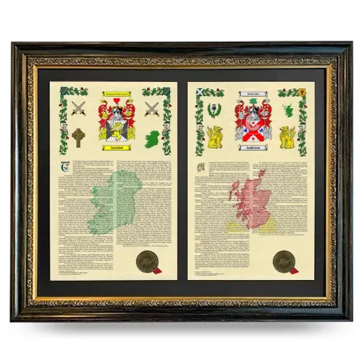 Double Armorial History Framed - Heirloom