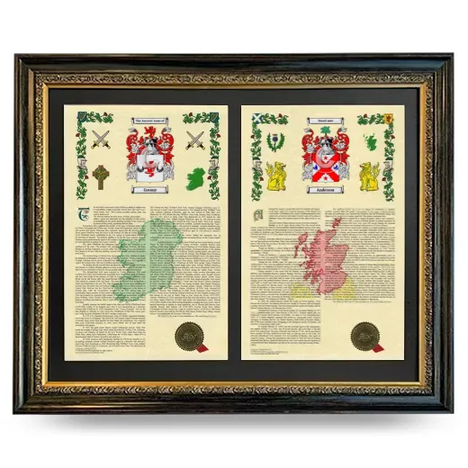 Double Armorial History Framed - Heirloom