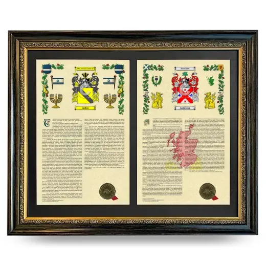 Double Armorial History Framed - Heirloom