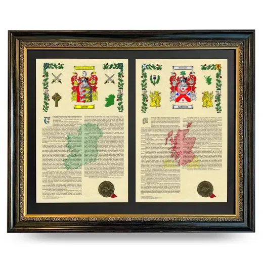 Double Armorial History Framed - Heirloom