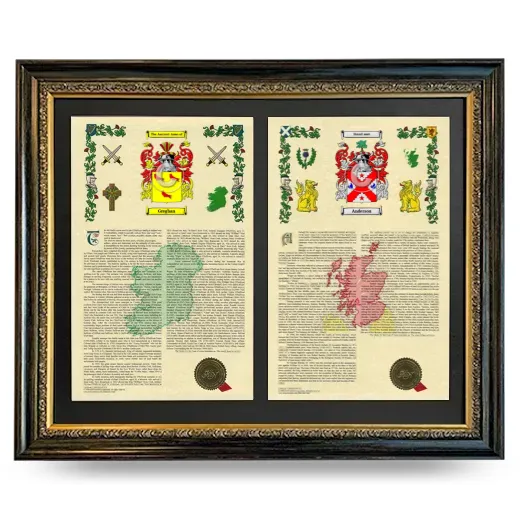 Double Armorial History Framed - Heirloom