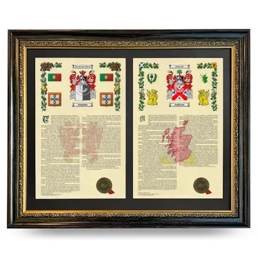 Double Armorial History Framed - Heirloom