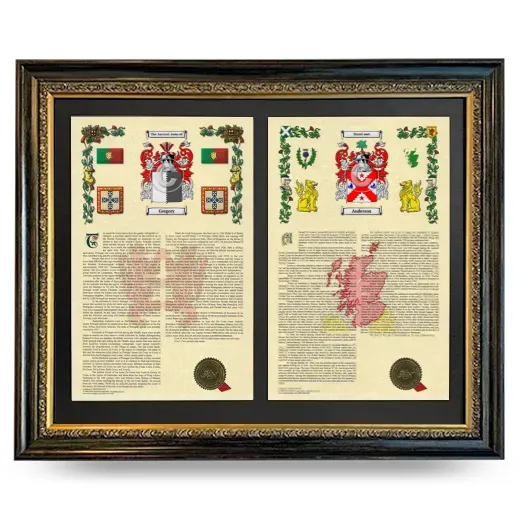 Double Armorial History Framed - Heirloom