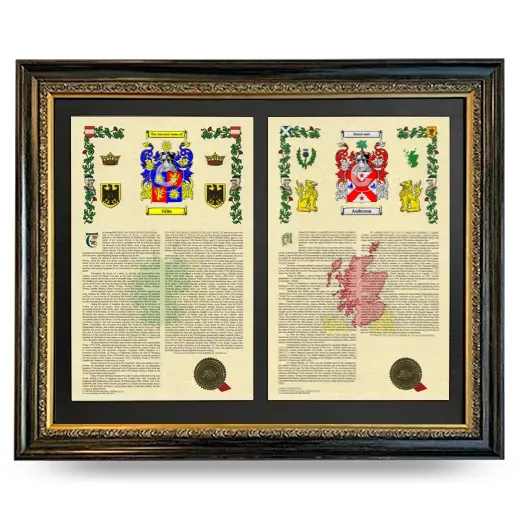 Double Armorial History Framed - Heirloom