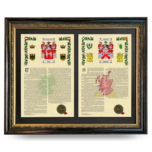 Double Armorial History Framed - Heirloom