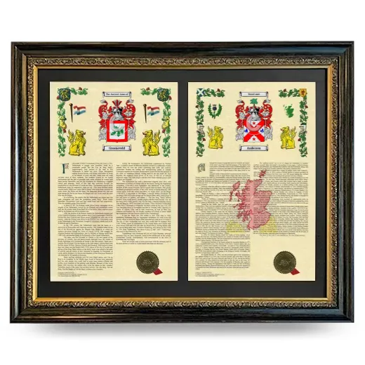 Double Armorial History Framed - Heirloom