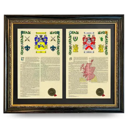 Double Armorial History Framed - Heirloom
