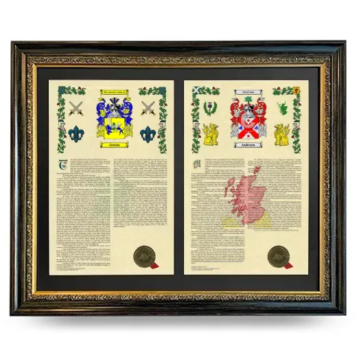 Double Armorial History Framed - Heirloom