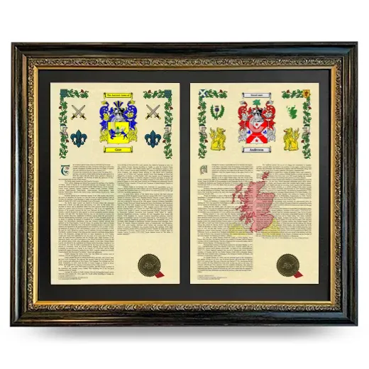 Double Armorial History Framed - Heirloom