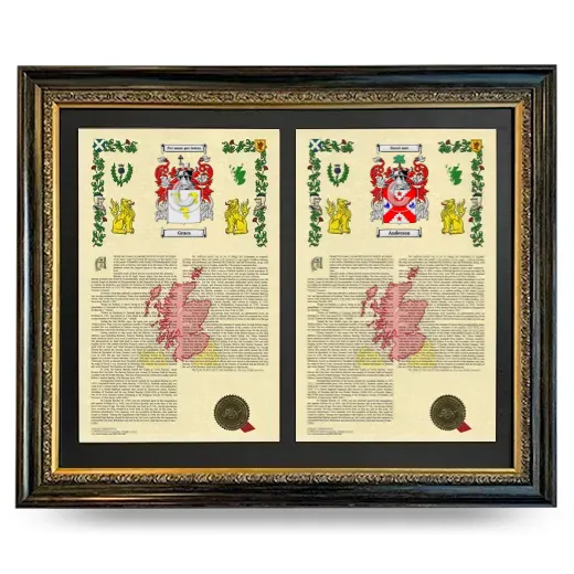 Double Armorial History Framed - Heirloom