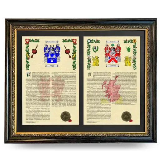 Double Armorial History Framed - Heirloom