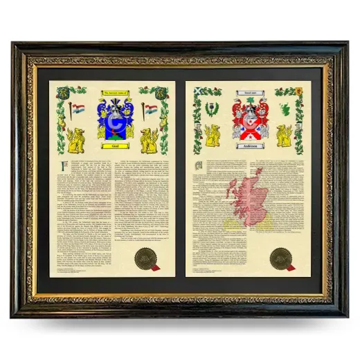 Double Armorial History Framed - Heirloom